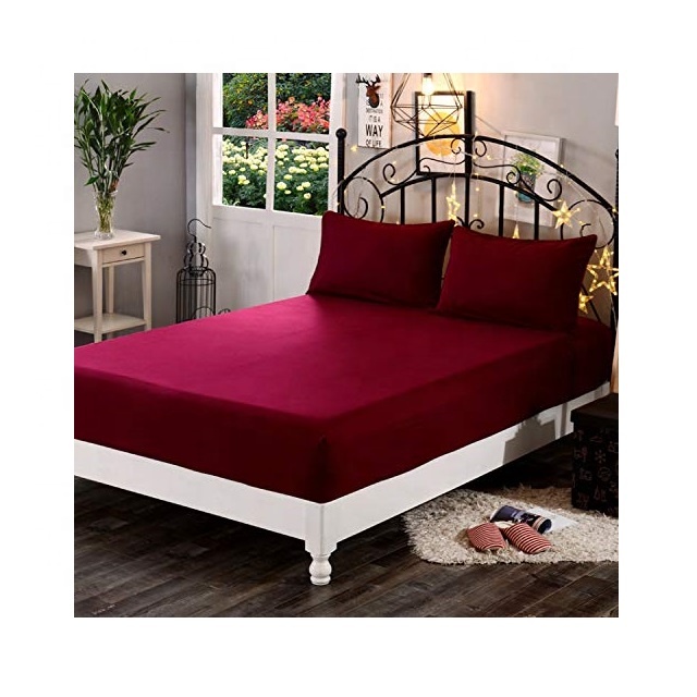 100 cotton poly elastic fitted bed sheet Bed Sheet Manufacturer