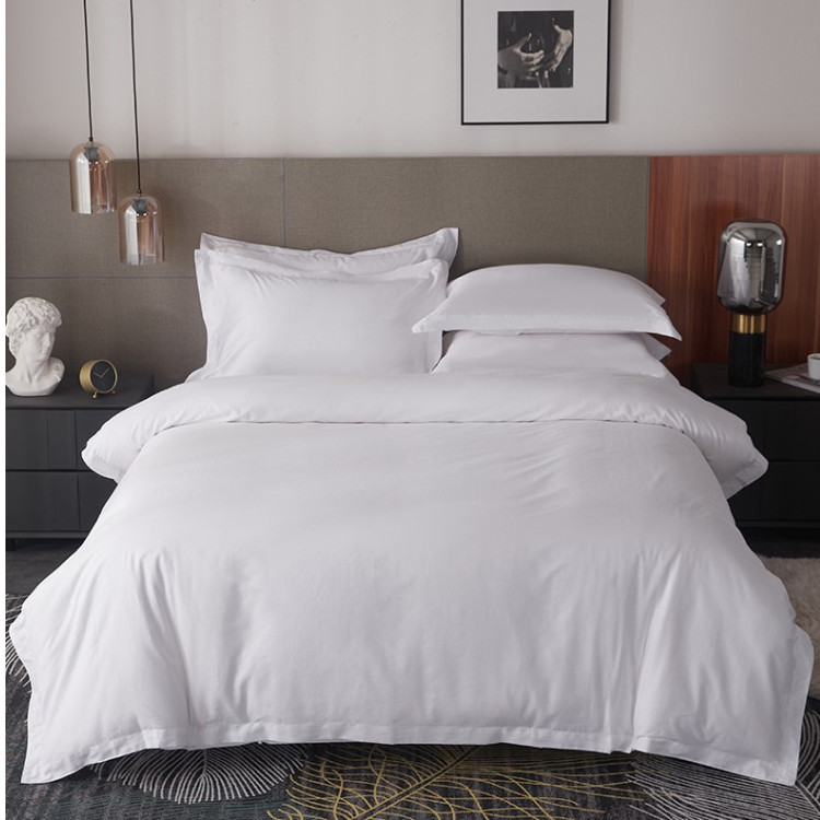 Egyptian plain white hotel bed linen (6)