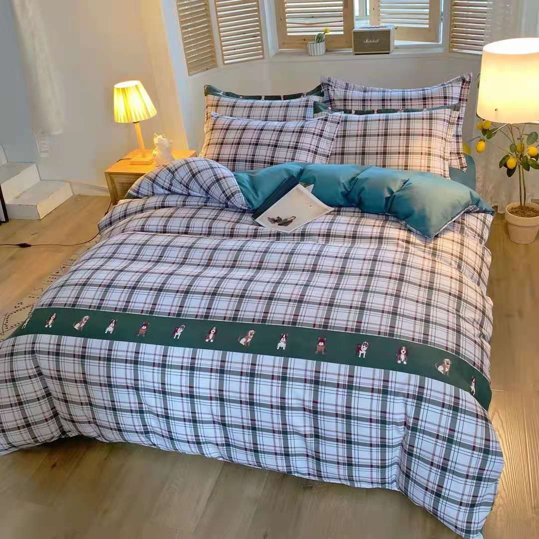 Fabric pillow case fitted bed sheet (6)