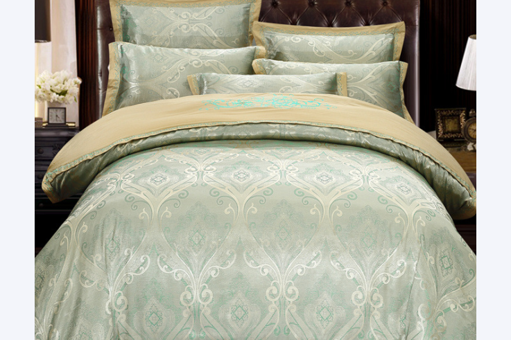 Luxury wedding jacquard polycotton duvet cover (2)