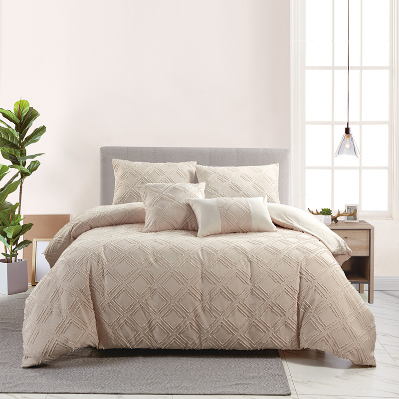 Super soft tufted carved pile duvet cover (4)