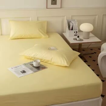 Custom size 100% cotton fitted sheet with logo and soft finish