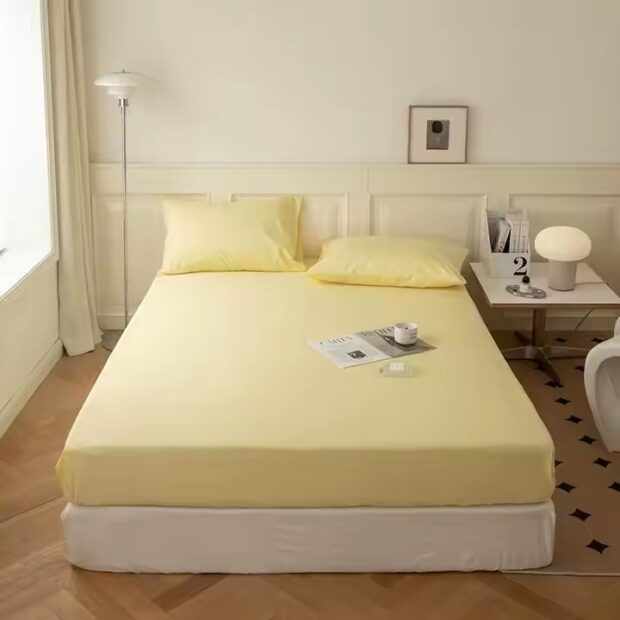 Custom size 100% cotton fitted sheet with logo and soft finish