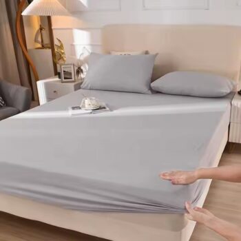 Breathable antibacterial anti-static fitted sheet in custom sizes