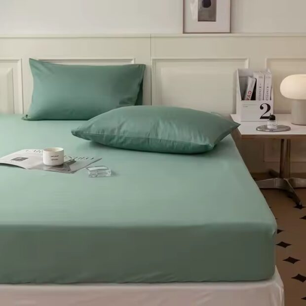 Wholesale breathable antibacterial fitted sheet with anti-mite finish