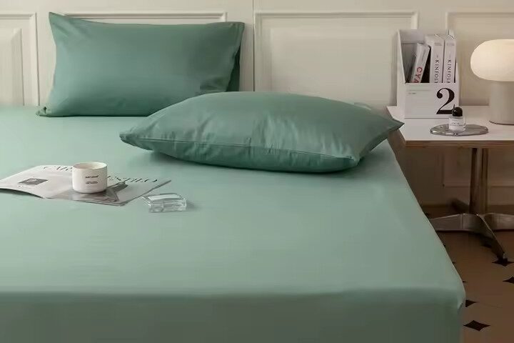 Wholesale breathable antibacterial fitted sheet with anti-mite finish