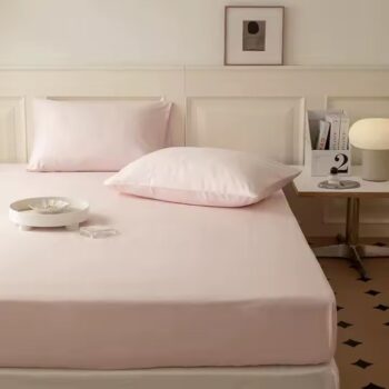 Wholesale breathable antibacterial fitted sheet with anti-mite finish