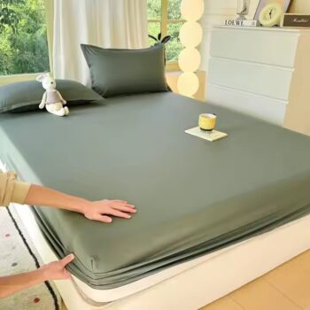 Wholesale breathable antibacterial fitted sheet with anti-mite finish