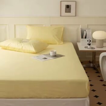 Wholesale breathable antibacterial fitted sheet with anti-mite finish