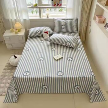 Factory thick printed bed sheet, skin-friendly and breathable cotton blend

