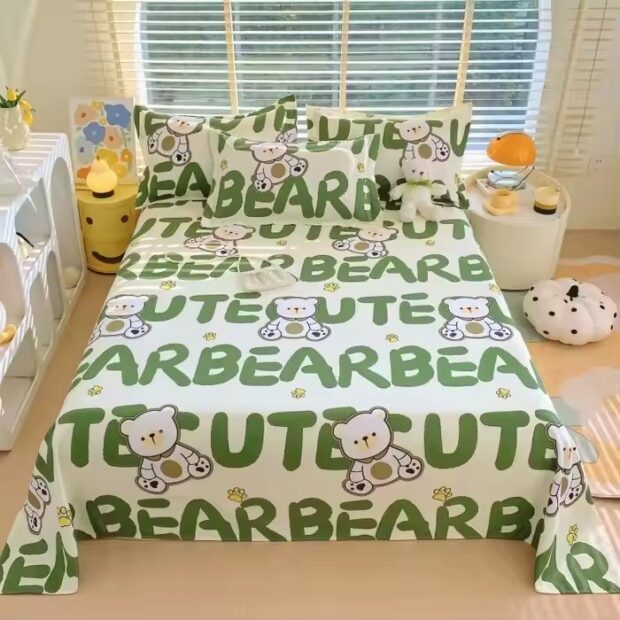 Factory thick printed bed sheet, skin-friendly and breathable cotton blend