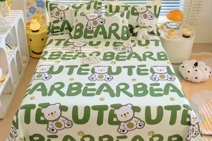 Factory thick printed bed sheet, skin-friendly and breathable cotton blend
