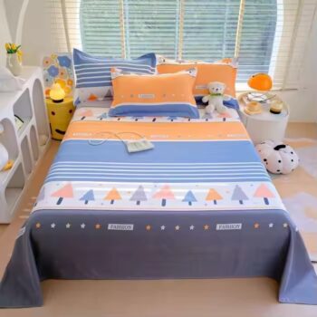 Factory thick printed bed sheet, skin-friendly and breathable cotton blend

