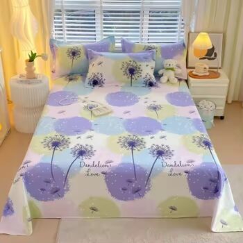 Factory thick printed bed sheet, skin-friendly and breathable cotton blend

