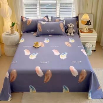 Factory thick printed bed sheet, skin-friendly and breathable cotton blend

