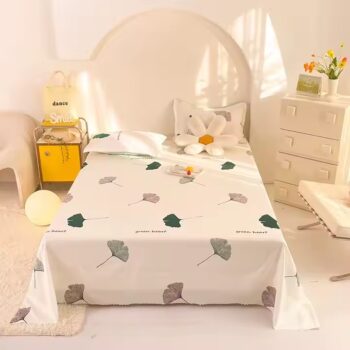 Soft and durable brushed microfiber bed sheet in solid color