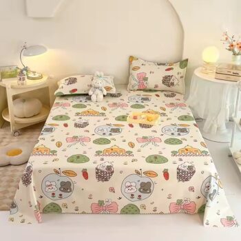 Soft and durable brushed microfiber bed sheet in solid color
