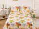 New 100% cotton printed bed sheet with breathable soft texture