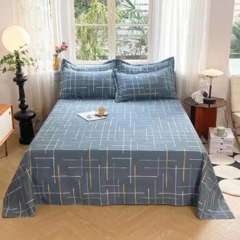 New 100% cotton printed bed sheet with breathable soft texture