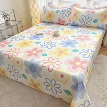 Luxury printed 100% cotton bed sheet with elegant design
