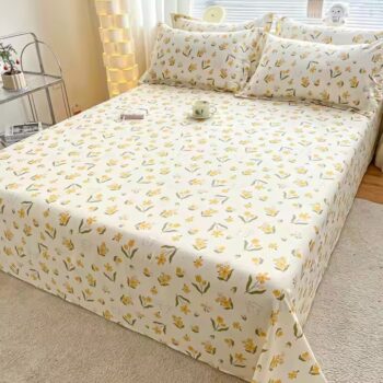 Luxury printed 100% cotton bed sheet with elegant design