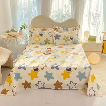 Custom 100% cotton printed bed sheets – soft, breathable, and colorful