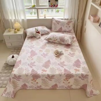 Custom 100% cotton printed bed sheets – soft, breathable, and colorful