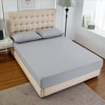 Solid Color Fitted Sheet for Hotels - Premium Fabric, Tight Fit, Wholesale Supply