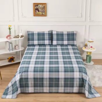 Factory-made large 100% cotton printed bed sheet for dormitory use
