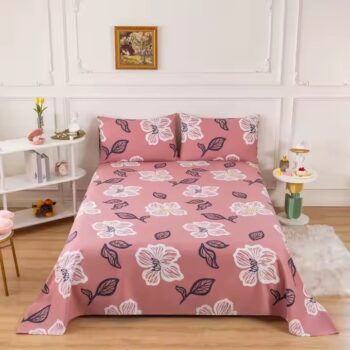 Factory-made large 100% cotton printed bed sheet for dormitory use