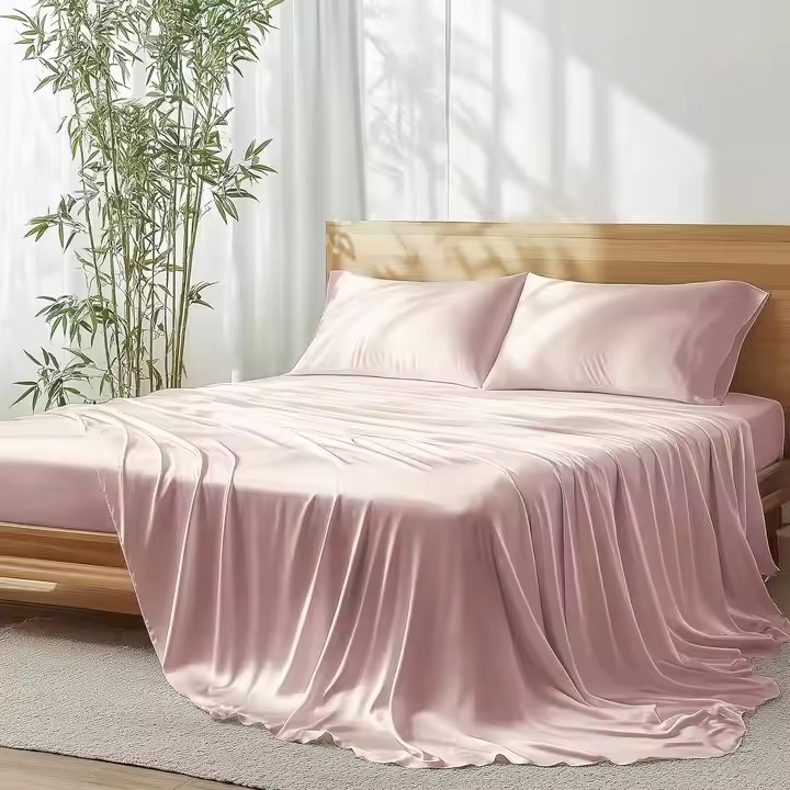 Silky soft bamboo bed sheets for eco-luxury bedding collections (1) Custom 100% bamboo fiber luxury bed sheets – soft and breathable