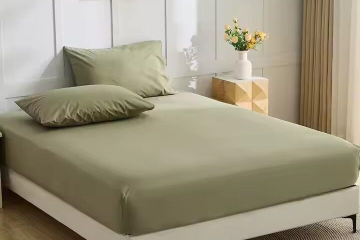 Soft Breathable Fitted Sheet with Anti-Static Finish Anti-Static Skin-Friendly Fitted Sheet for Bedroom