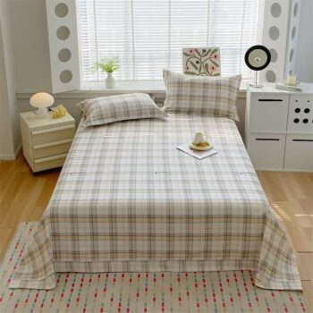 All-season breathable soft pure cotton bed sheet