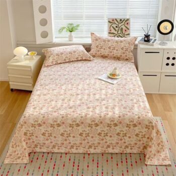 All-season breathable soft pure cotton bed sheet