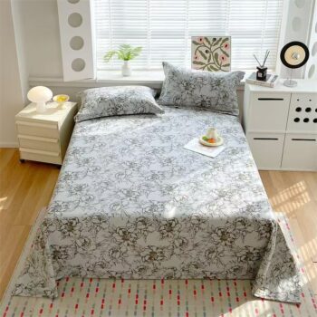 All-season breathable soft pure cotton bed sheet