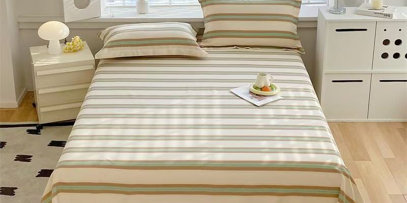 All-season breathable soft pure cotton bed sheet