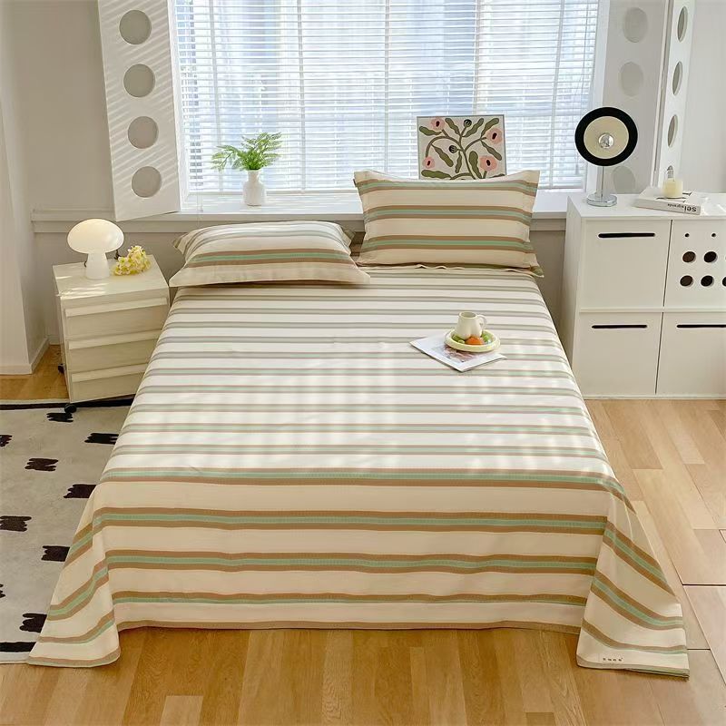 All-season breathable soft pure cotton bed sheet