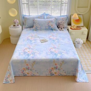 All-season breathable pure cotton multi-size bed sheet