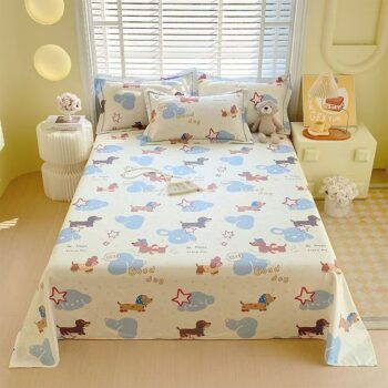 All-season breathable pure cotton multi-size bed sheet