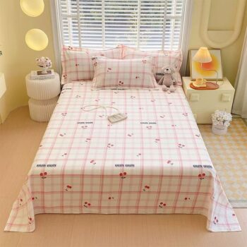 All-season breathable pure cotton multi-size bed sheet