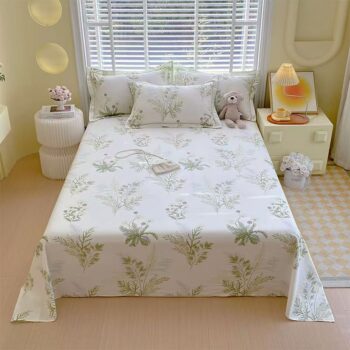 All-season breathable pure cotton multi-size bed sheet