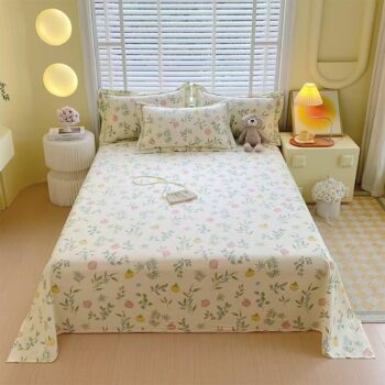 All-season breathable pure cotton multi-size bed sheet