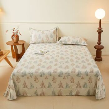 High-quality American floral printed bed sheet for homes