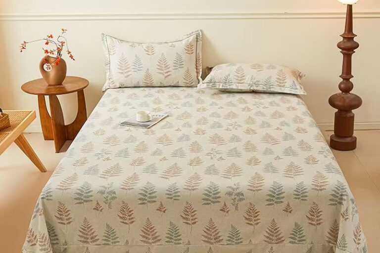 High-quality American floral printed bed sheet for homes