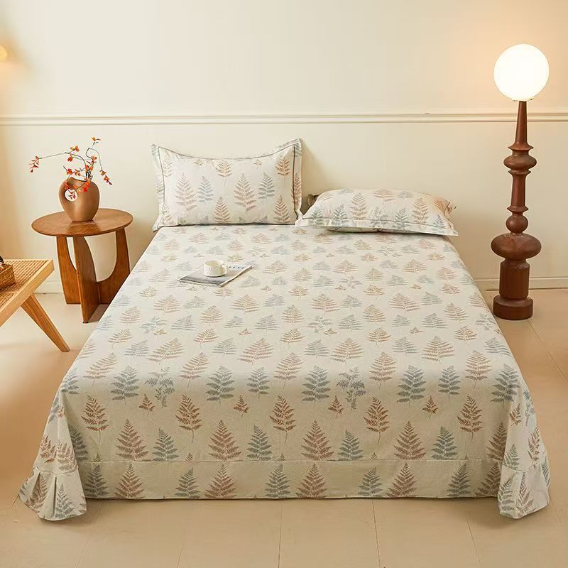 High-quality American floral printed bed sheet for homes