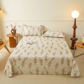 High-quality American floral printed bed sheet for homes
