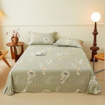 High-quality American floral printed bed sheet for homes