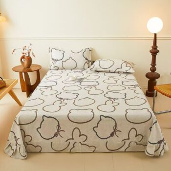 High-quality American floral printed bed sheet for homes
