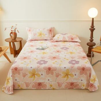 High-quality American floral printed bed sheet for homes