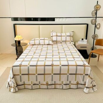 High-quality American floral printed bed sheet for homes